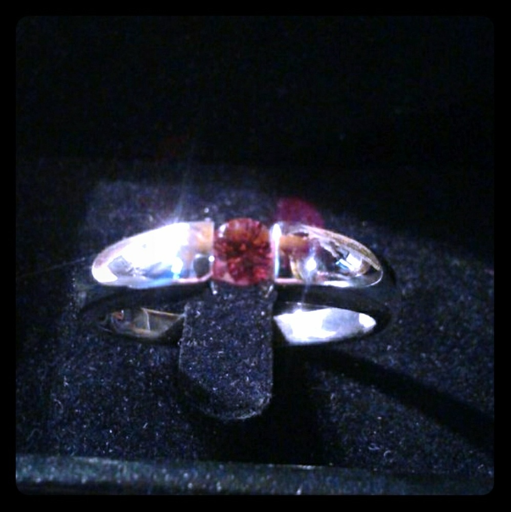 Natural Zircon Sterling Silver Gents Ring